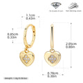 Damen Ohrhänger mit Herzanhänger und funkelnden Zirkonia Shop Nory