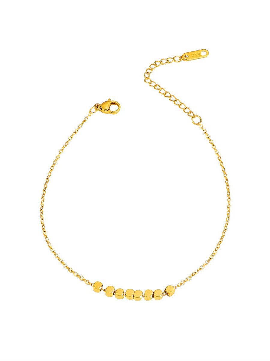 Damenschmuck zarte Goldperlen Kette Fußkette Shop Nory