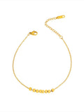 Damenschmuck zarte Goldperlen Kette Fußkette Shop Nory