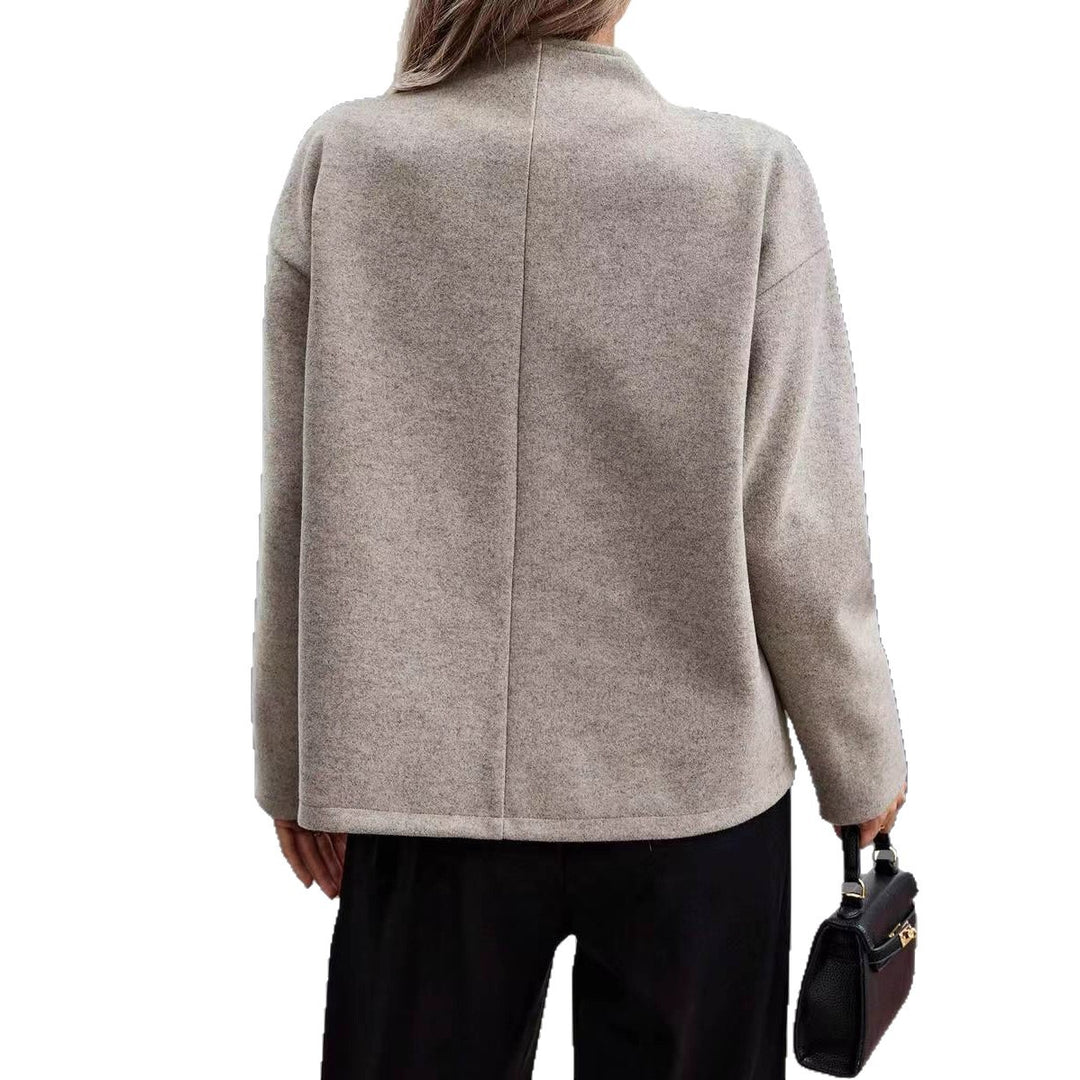 Damen Elegante und zeitlose wollene Blazerjacke
