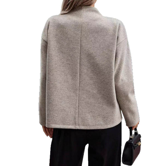 Damen Elegante und zeitlose wollene Blazerjacke