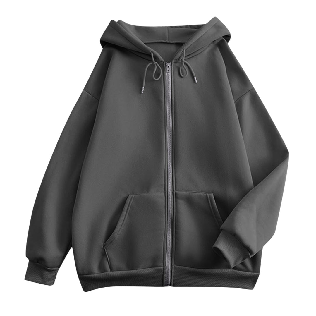 Unisex nan extraweiche oversized Zip-Hoodie mit Kängurutaschen, Kapuze mit Kordelzug und gerippten Bündchen Shop Nory