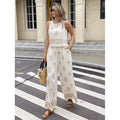 Damen zwei-teiliges Sommer Set mit feiner Stickerei und weitem Schnitt