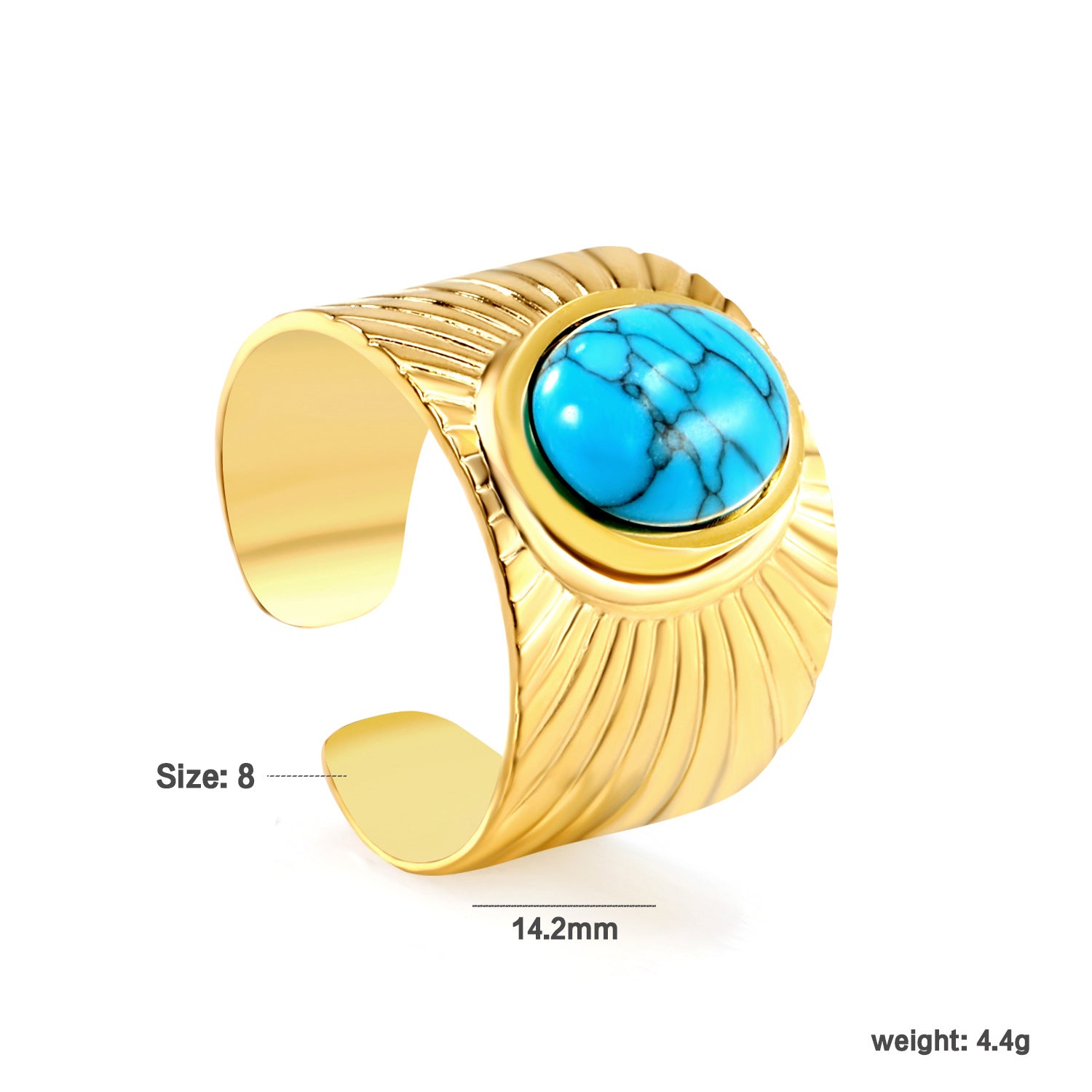 Damen offener Ring mit kunstvollen Steinen Shop Nory