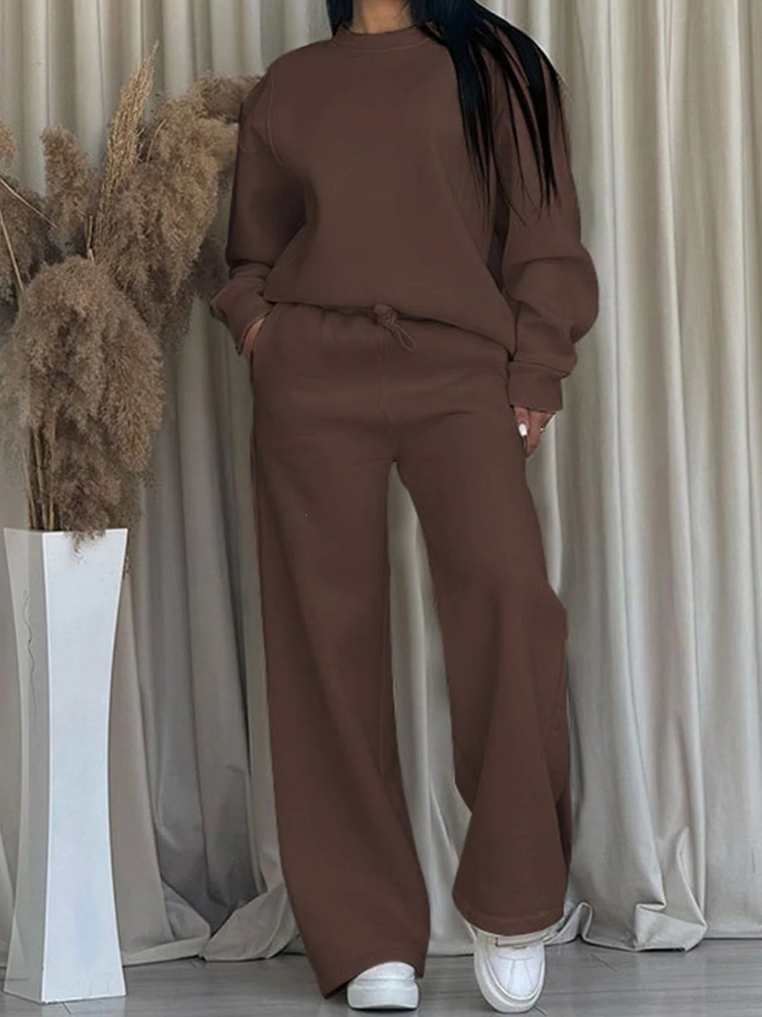 Damen nan lässiges Oversize Sweatshirt und weite Jogginghose Set Shop Nory