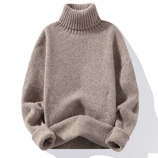 Herren Rollkragenpullover aus Bouclé-Feinstrick mit gerippten Bündchen Shop Nory