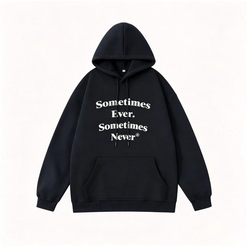 Unisex Oversize-Kapuzenpullover mit Statement-Print und Kängurutasche Shop Nory