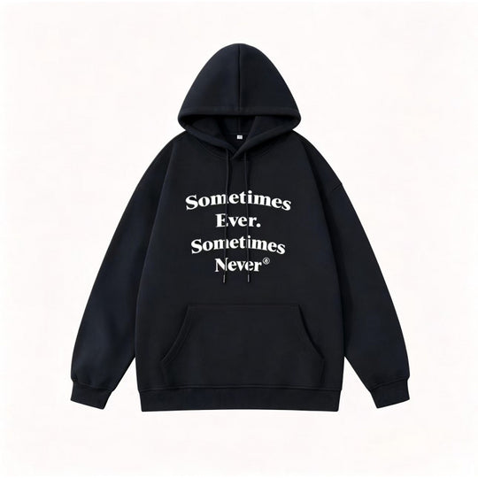 Unisex Oversize-Kapuzenpullover mit Statement-Print und Kängurutasche Shop Nory