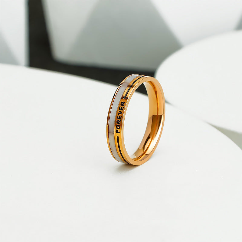 Damen minimalistischer Ring mit eingravierter Botschaft Shop Nory