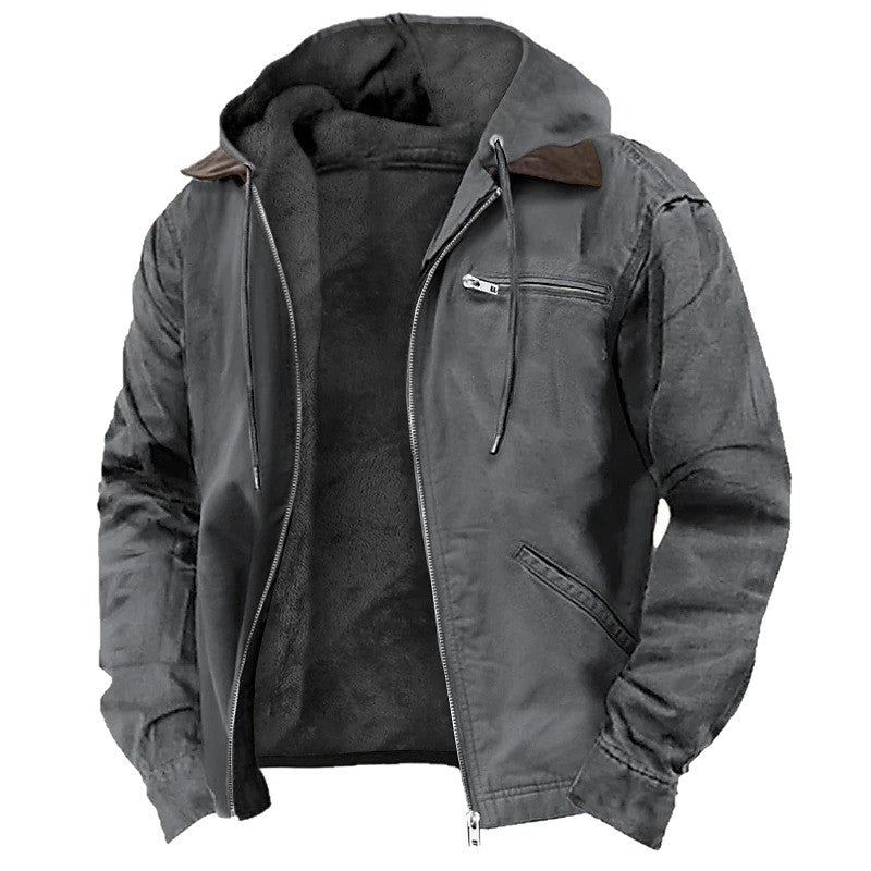 Herren Modische Freizeitjacke mit Kapuze