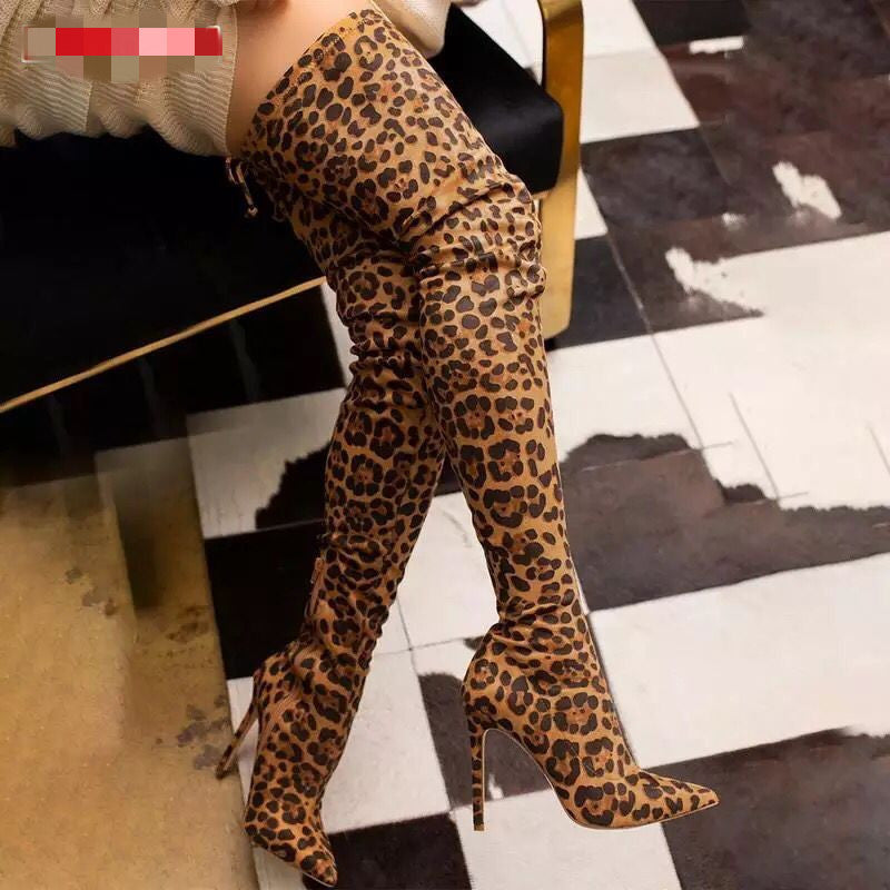 Damen Overkneestiefel mit elegantem Stiletto-Heel und flexibler Passform