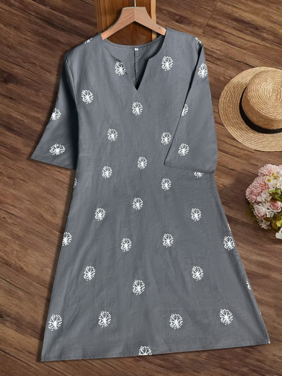 Damen luftiges Sommerkleid mit raffinierten Spitzenakzenten