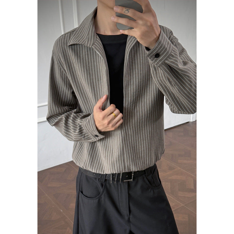Herren Modernes gestreiftes Overshirt Shop Nory