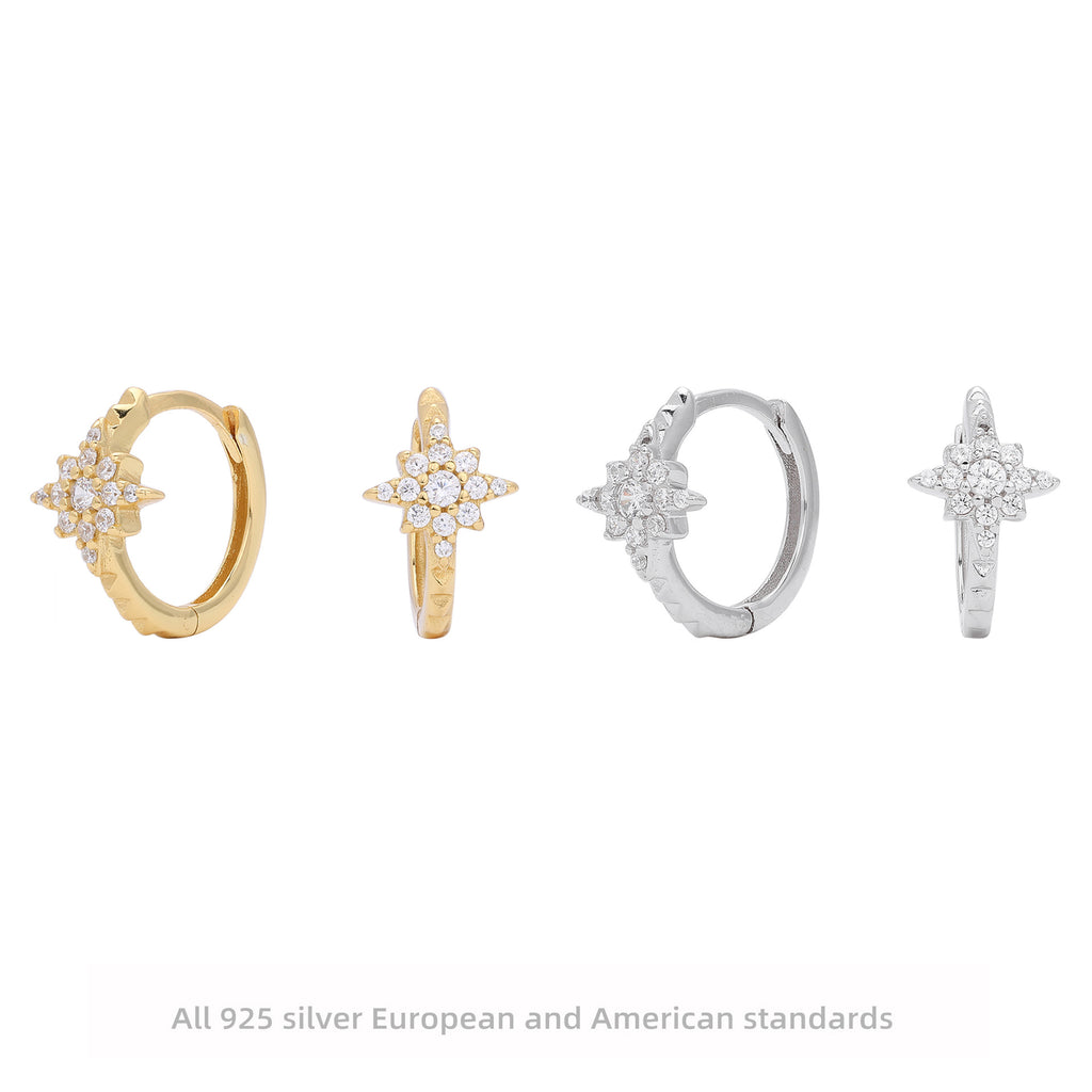 Damen Ohrhänger im eleganten Sternenmotiv aus 925 Sterling Silber Shop Nory