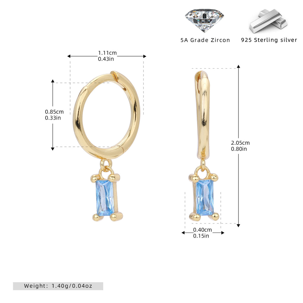 Damen Ohrhänger mit verführerischem Zirkonanhänger aus hochwertigem 925 Sterling Silber Shop Nory