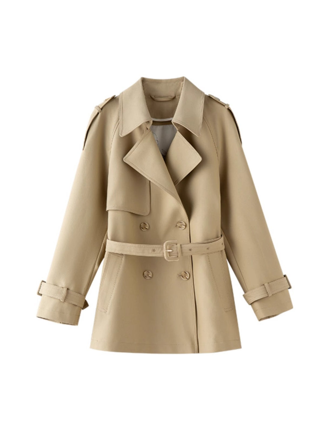 Damen Modische Trenchjacke mit Taillengürtel Shop Nory