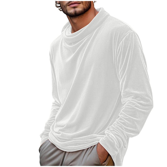 Herren Samt-Langarmshirt mit Schalkragen Shop Nory
