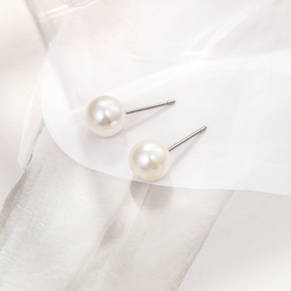 Damen Ohrstecker mit eleganten Perlenkugeln Shop Nory