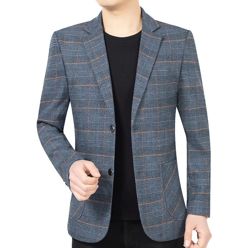 Herren Schmalgeschnittenes kariertes Glencheck-Sakko mit dezentem Overcheck-Optik Shop Nory