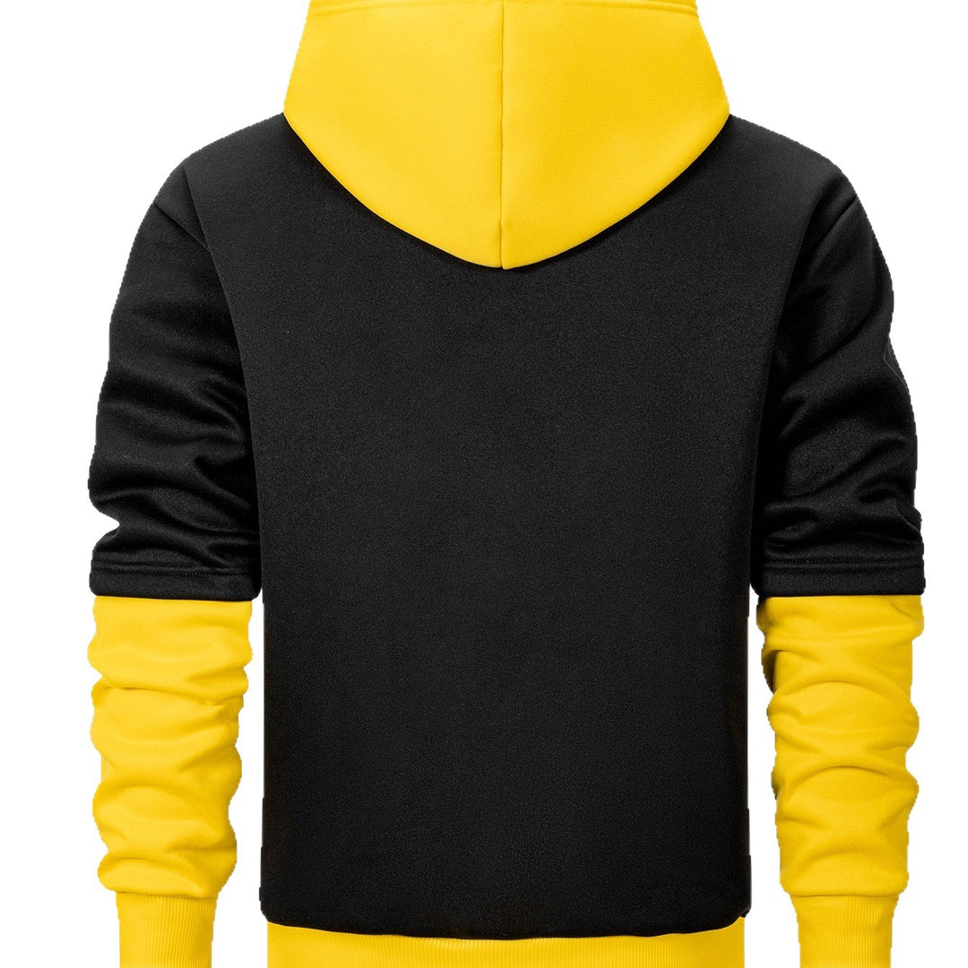 Herren Kapuzenpullover im Lagen-Look mit Kontrastkapuze und Kordelzug Shop Nory