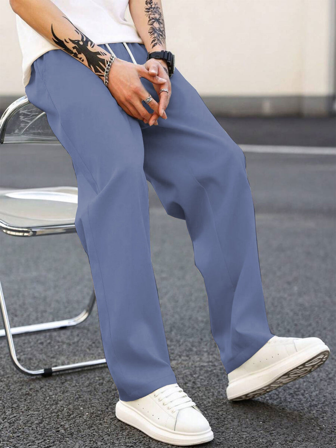 Herren modische Freizeithose mit weiter Passform und elastischem Bund ShopNory