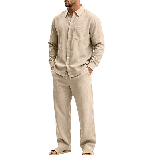 Herren legeres Leinen-Hemd mit weiter Lounge-Hose Shop Nory