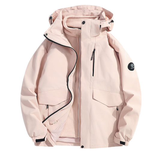 Herren Leichte Softshell-Regenjacke mit herausnehmbarem Fleecefutter, versiegelten Nähten und Multifunktions‑Taschen Shop Nory