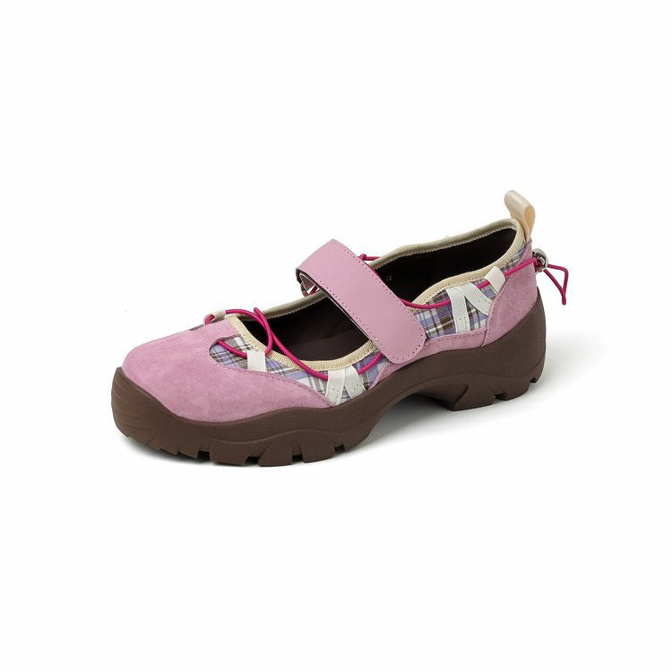 Damen Sportliche Ballerinas mit verstellbarem Riemen und rutschfester Sohle