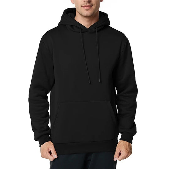 Herren nan minimalistischer Kapuzenpullover mit weichem Fleece-Innenfutter und Kängurutasche Shop Nory