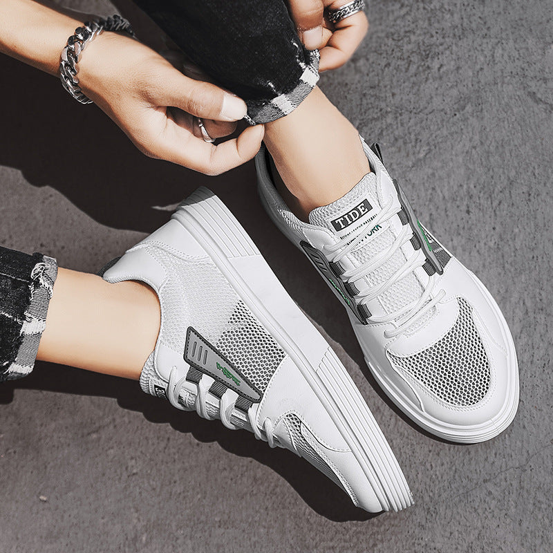 Herren Lässige Plateau-Sneaker mit atmungsaktivem Mesh- und Kunstleder-Mix Shopy Nory