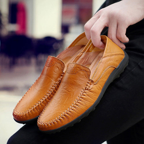 Damen Elegante Mokassins aus hochwertigem Leder mit handgenähten Details