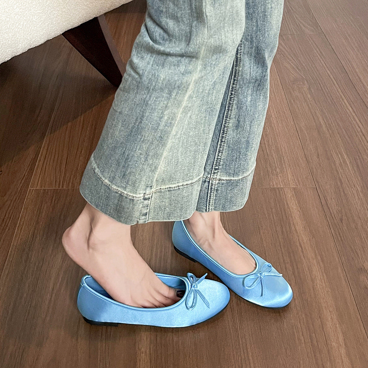 Damen Ballerinas mit schickem Schleifenakzent und komfortablem Fußbett