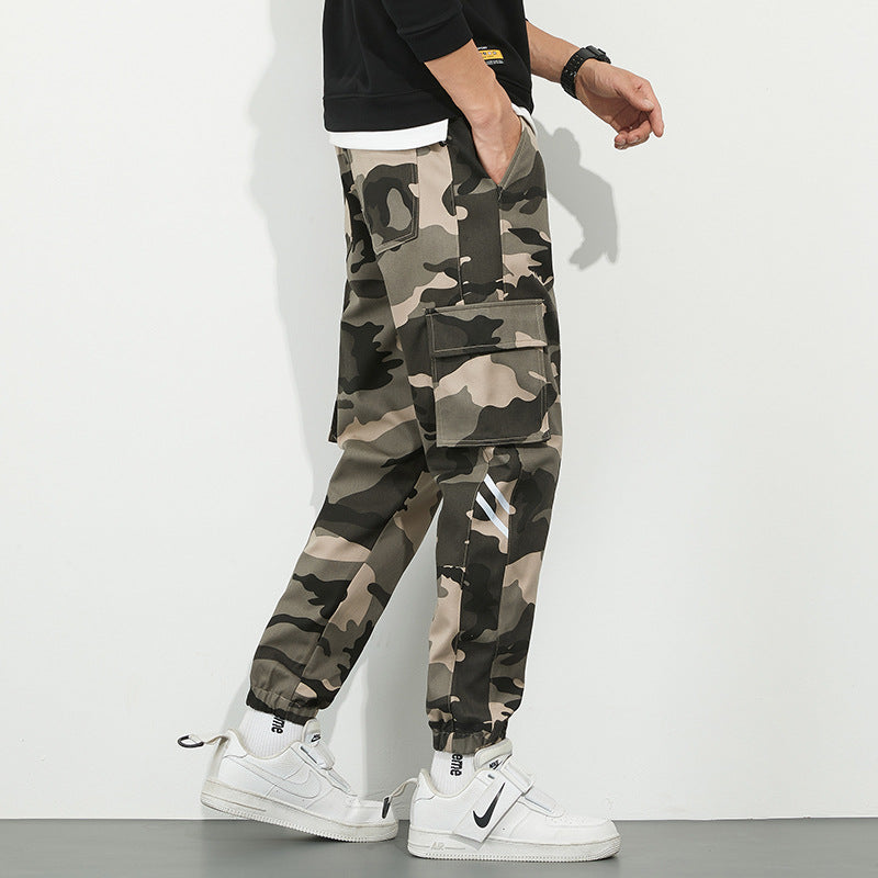 Herren Urbanes Camouflage-Jogger mit Utility-Taschen und elastischem Knöchelsaum Shop Nory