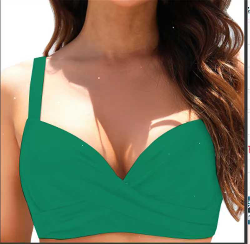 Damen Elegantes Bikinioberteil mit Wickeldesign