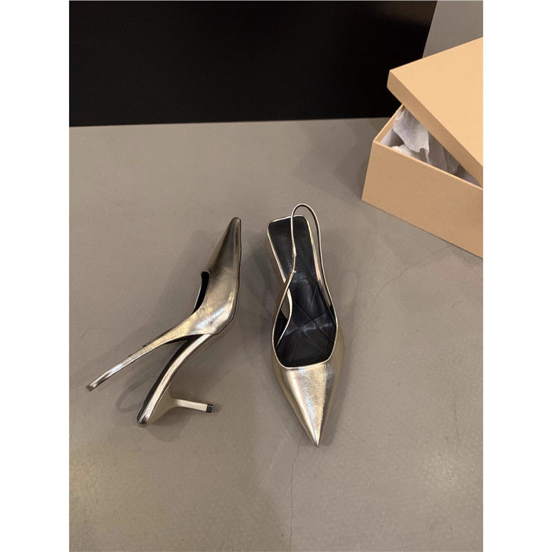 Damen elegante Slingback High Heels mit spitzem Design