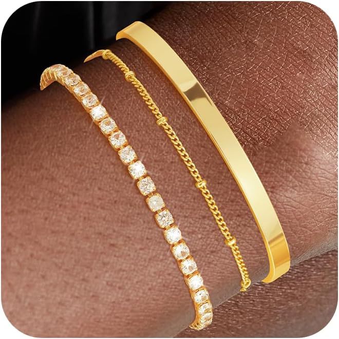 Damen Armreif und Kettenarmband Set Shop Nory