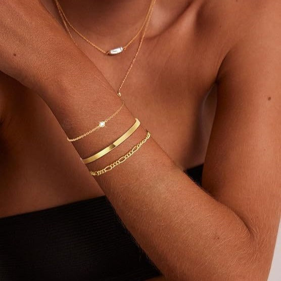 Damen Armreif und Kettenarmband Set Shop Nory