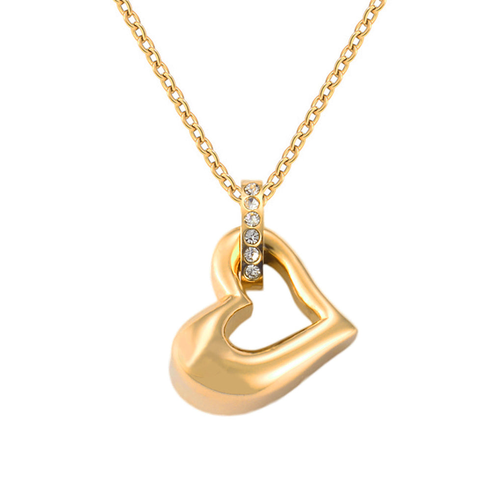 Damen Anhänger mit Herzmotiv und funkelnden Zirkonia Shop Nory