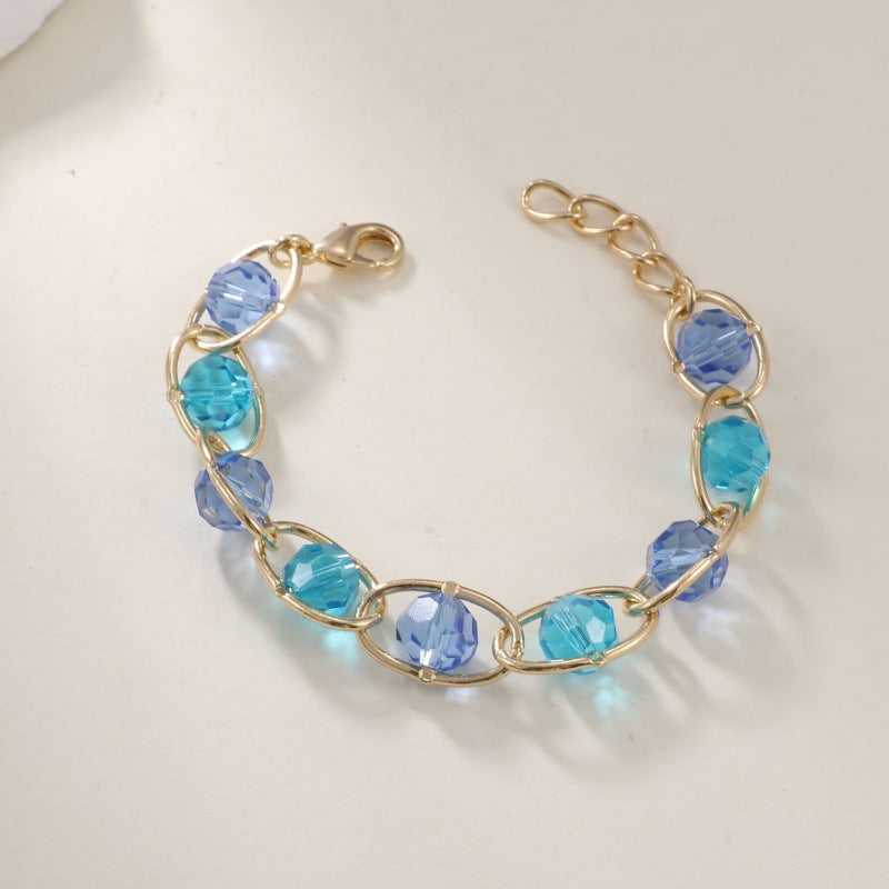 Damen Armband mit funkelnden Kristallperlen Shop Nory