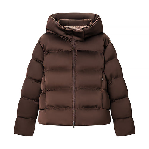 Damen Wärmende Kurz-Steppjacke mit Oversize-Kragen und 2‑Wege‑Reißverschluss Shop Nory