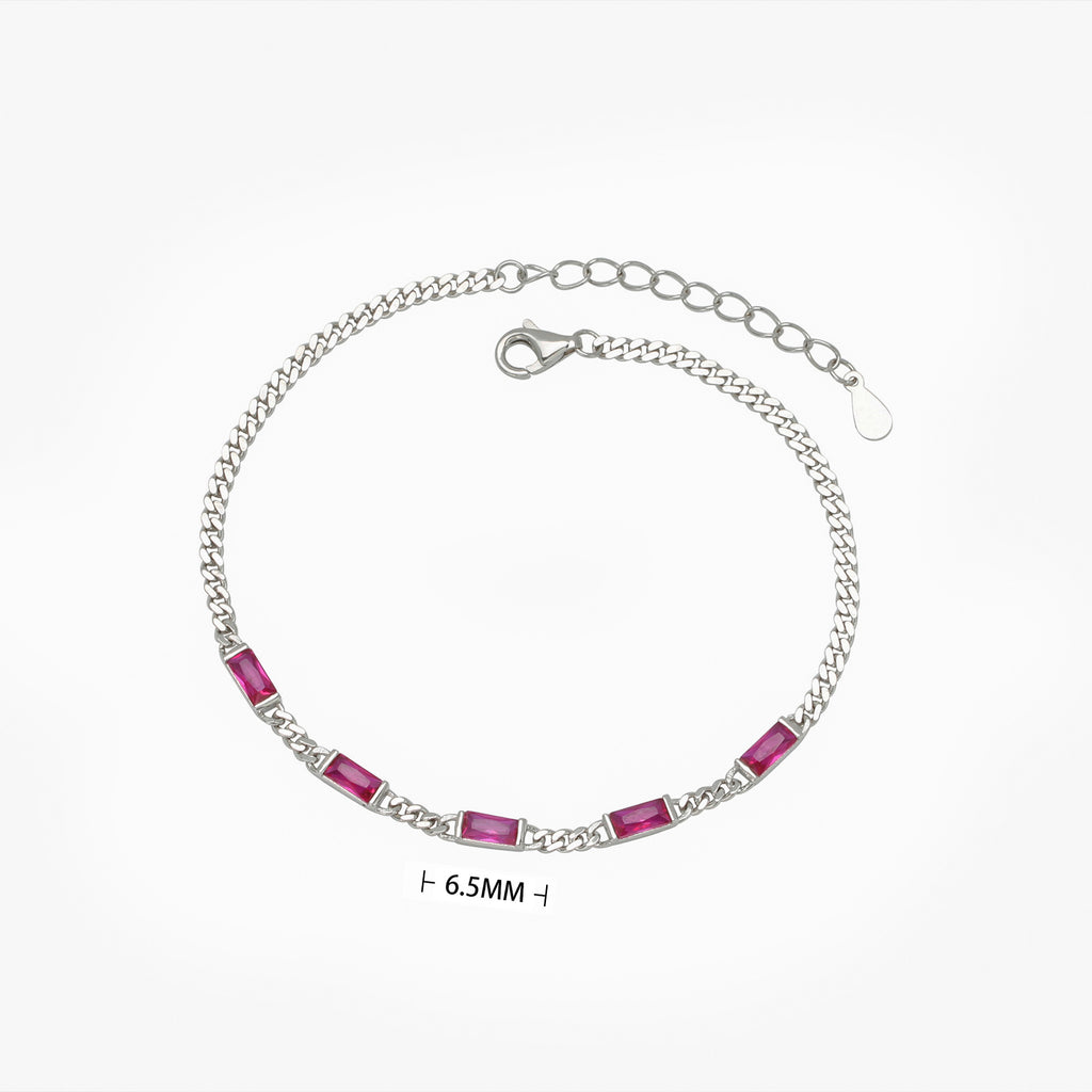 Damen Halskette mit stilvollen grünen Zirkonsteinen in hochwertigem 925 Sterling Silber Shop Nory