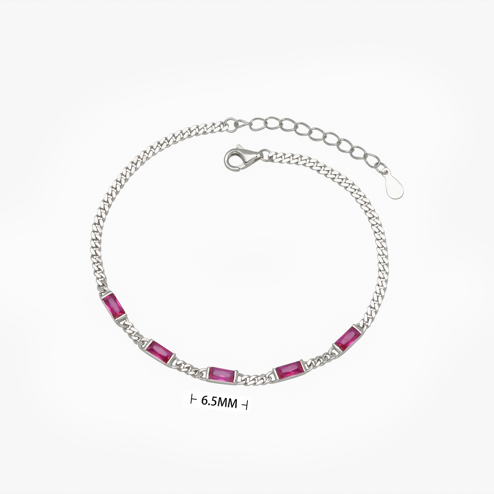 Damen Halskette mit stilvollen grünen Zirkonsteinen in hochwertigem 925 Sterling Silber Shop Nory