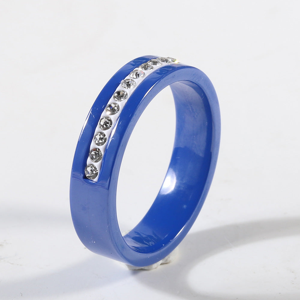 Damen Edelstahl Ring mit funkelndem Zirkonia-Besatz Shop Nory