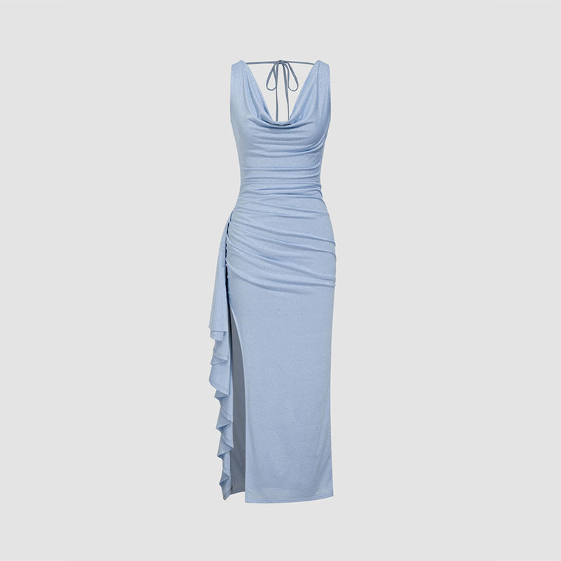 Damen figurbetontes Maxikleid mit elegantem Schnitt und aufregenden Details Shopnory