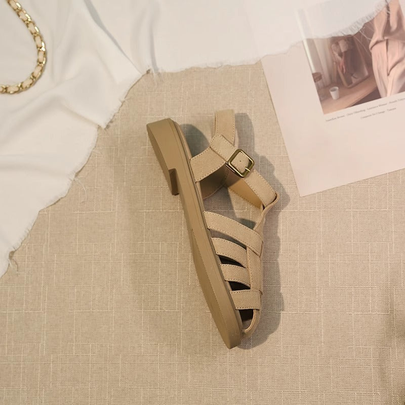 Damen Komfortable und modische Riemchensandalen mit geflochtenem Design