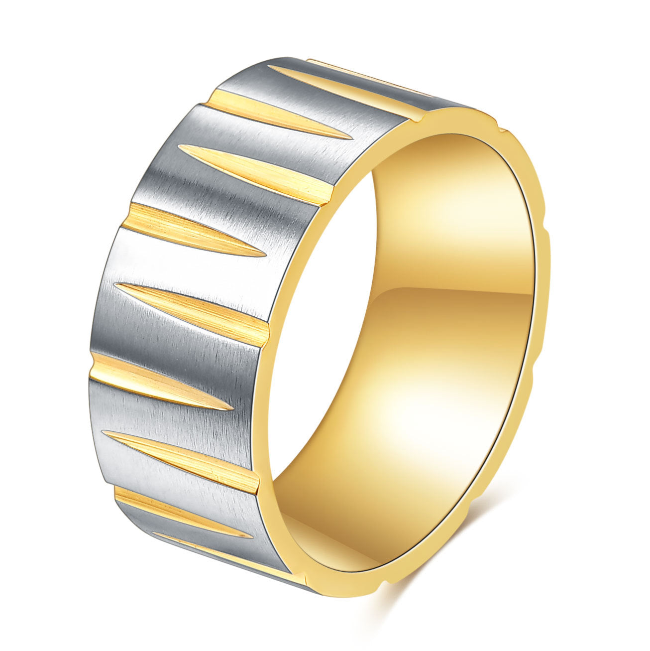 Herren Ring aus hochwertigem Wolframcarbid mit einzigartigem, geometrischem Design Shop Nory