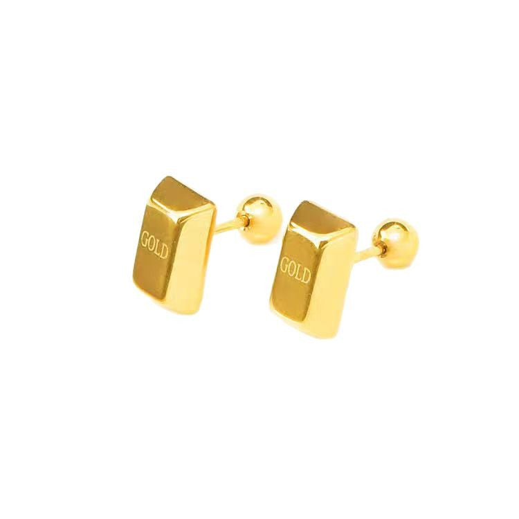 Damen Zeitgenössische Goldriegel Ohrstecker Shop Nory
