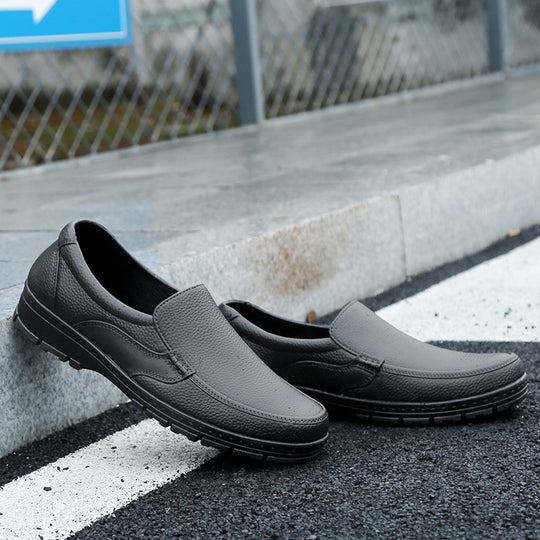 Herren Slipper Arbeits- und Freizeitschuh aus strukturiertem Kunstleder mit gepolsterter Innensohle Shop Nory