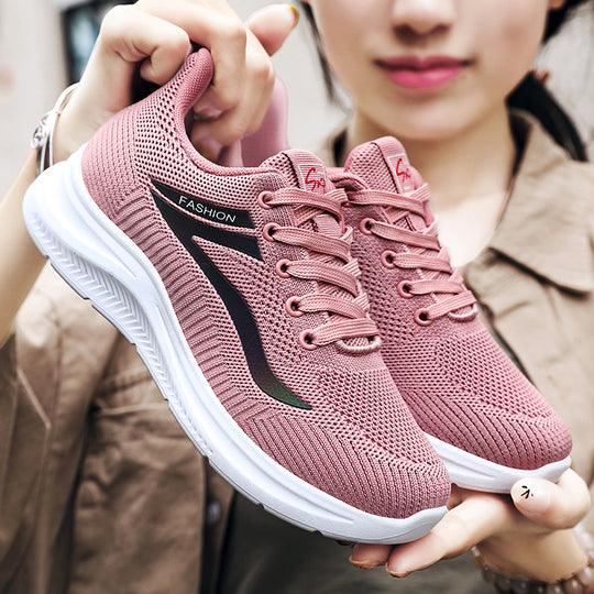 Damen nan ultraleichter Strick-Fitness-Sneaker mit nahtlosem Atmungsnetz, stoßdämpfender EVA-Wabenlaufsohle und verstärkter Zehenkappe Shop Nory