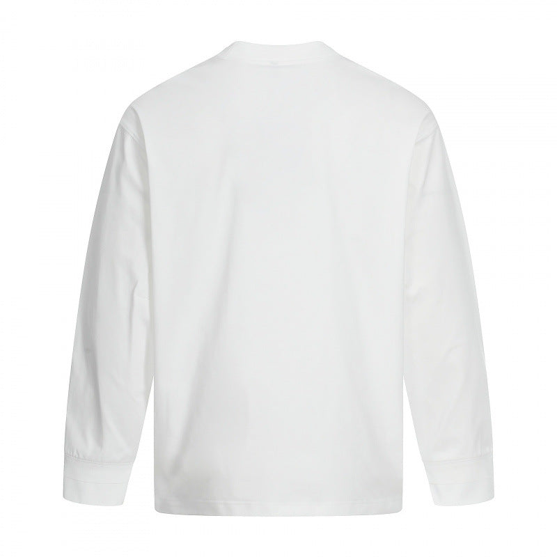 Unisex Langärmeliges Oversize-Basic-Shirt mit Rundhalsausschnitt Shop Nory